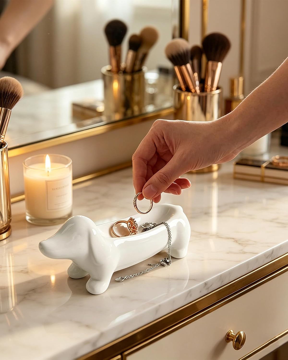 Ceramic Teckel Holder